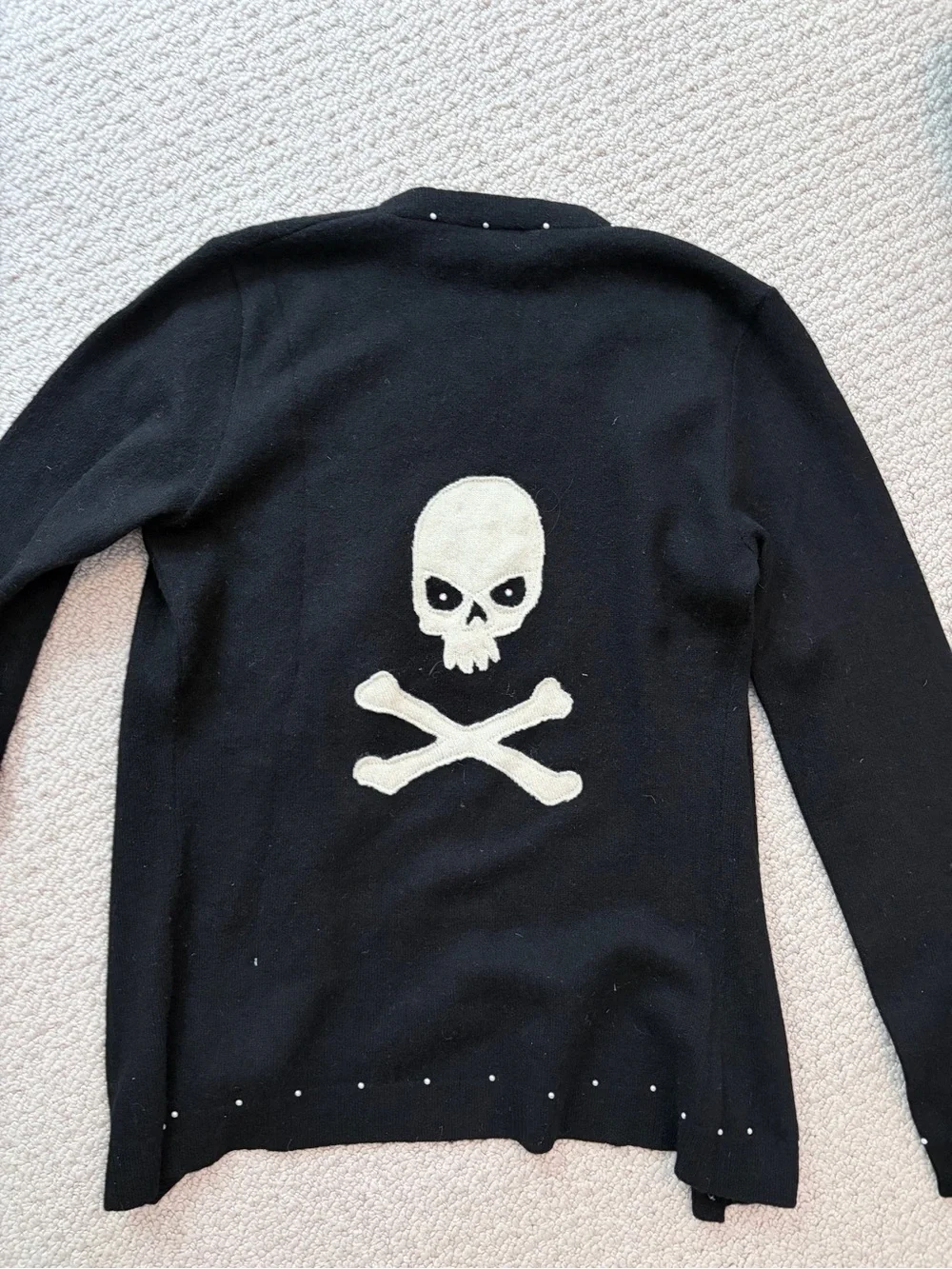 Deborah Lindquist Cashmere Skull Cardigan & Tube Top Set S